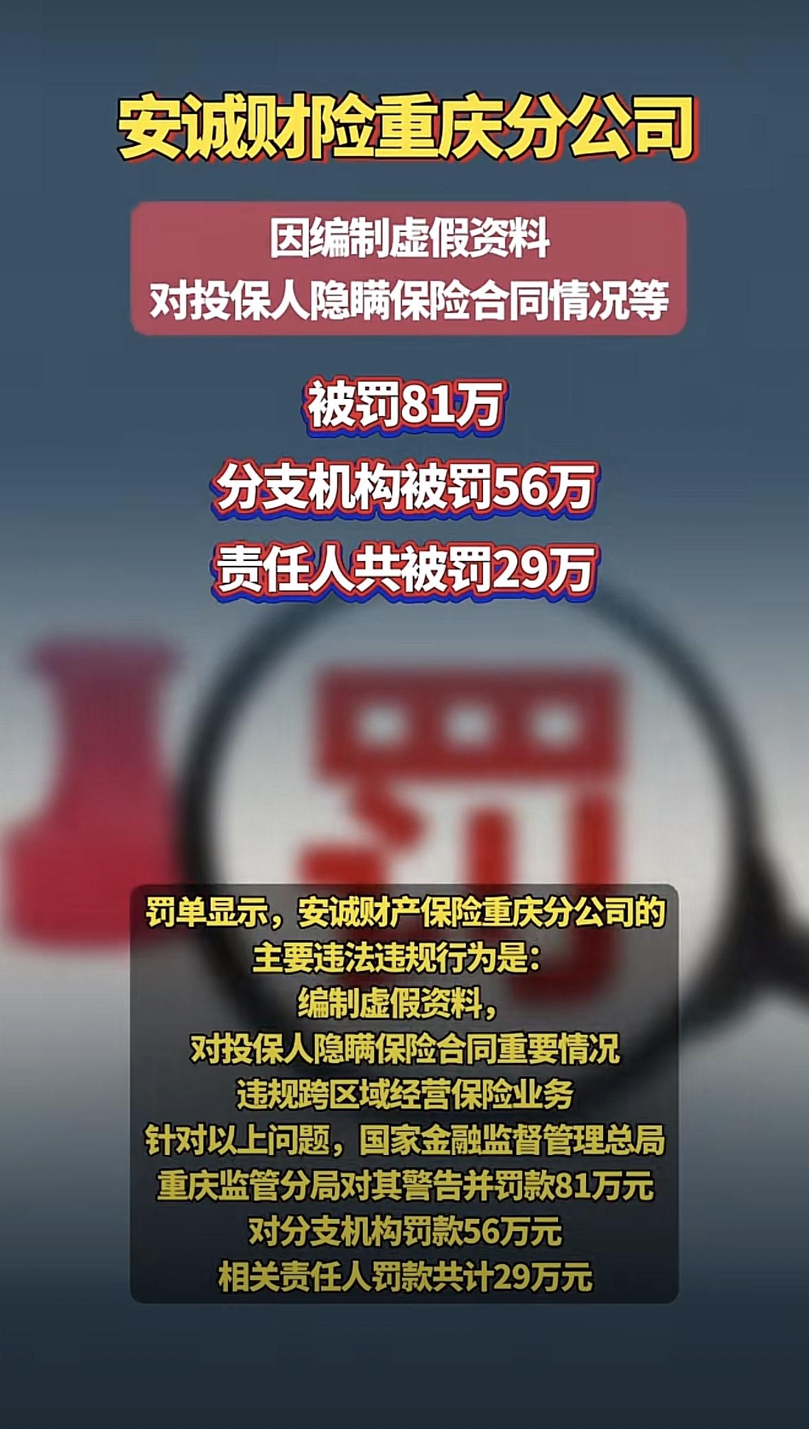 前阵子银保监会的处罚公告出来，有两家保险公司合计被罚了81万，仔细看处罚原因，真