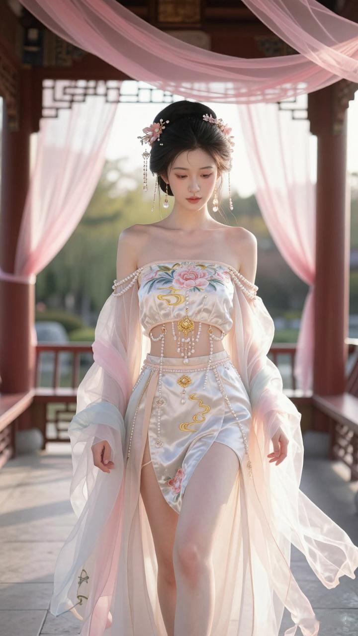 要说女人最耐看的长相，穿越回古代的仙气少女那模样就很绝。
有清丽脱俗宛如仙子的，