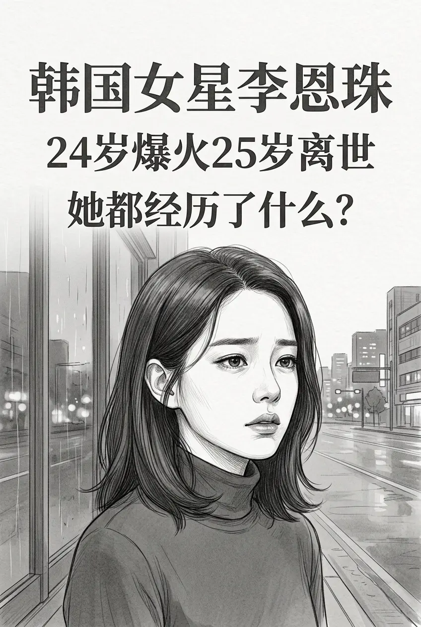 韩国女星李恩珠，24岁爆火，惨遭财阀折磨。8小时，25岁离世，她都经历了什么？