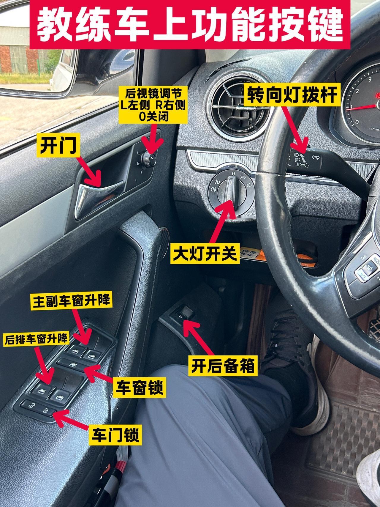 学车 汽车知识 车上功能按键 驾校学车