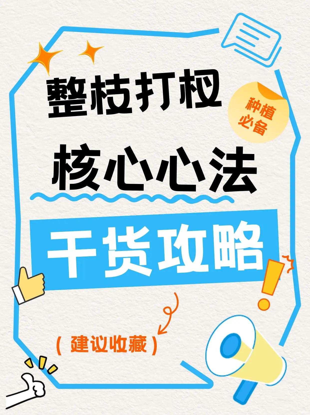 整枝打杈核心心法，干货攻略！。