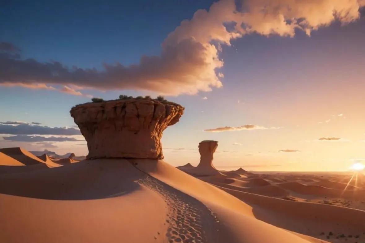 走过沙漠（默默的诗一首，仿写）

这是一场难以预知的季节
你在冬夏之间游移
迎来