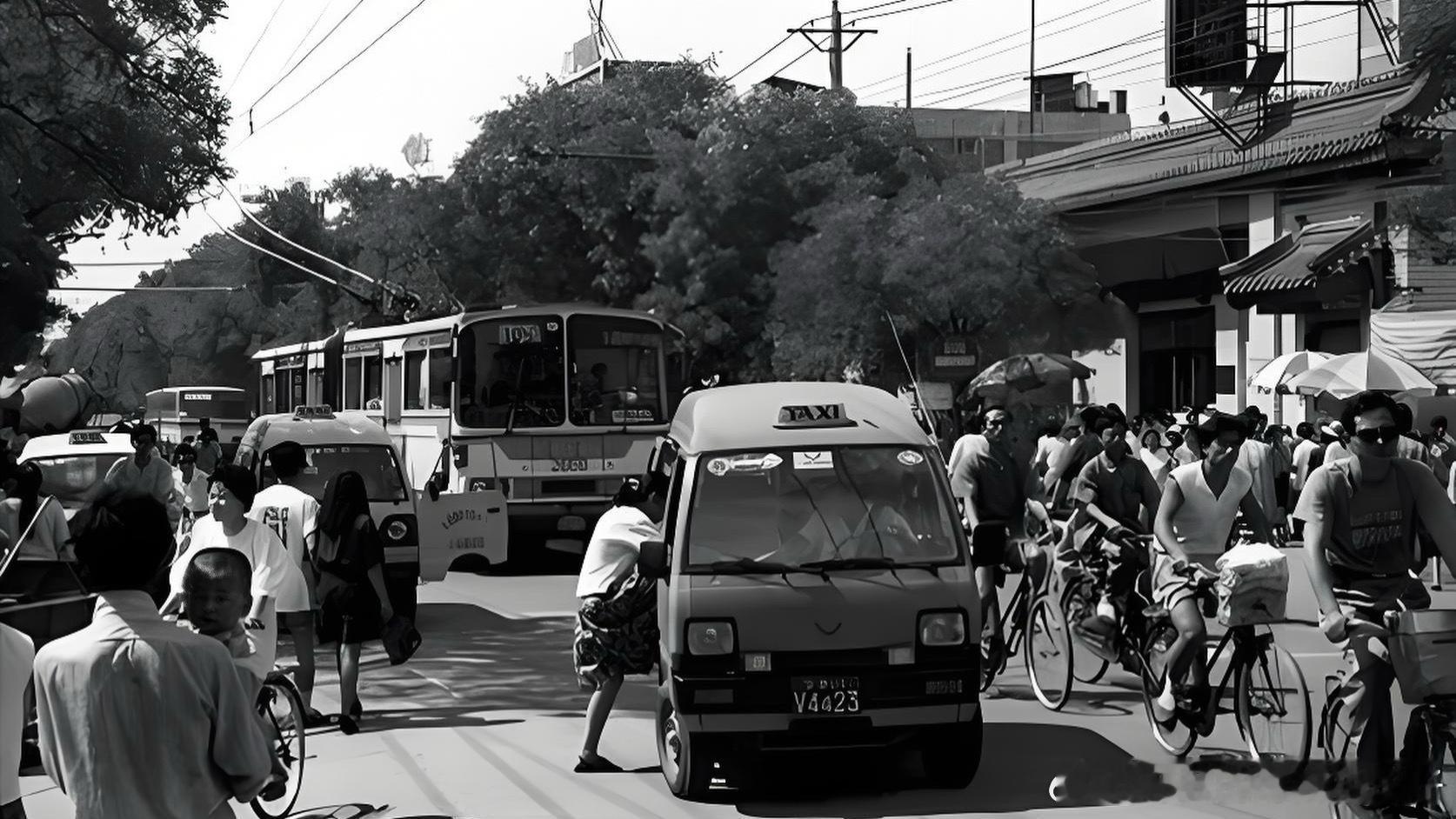 上世纪九十年代北京街头老照片老照片