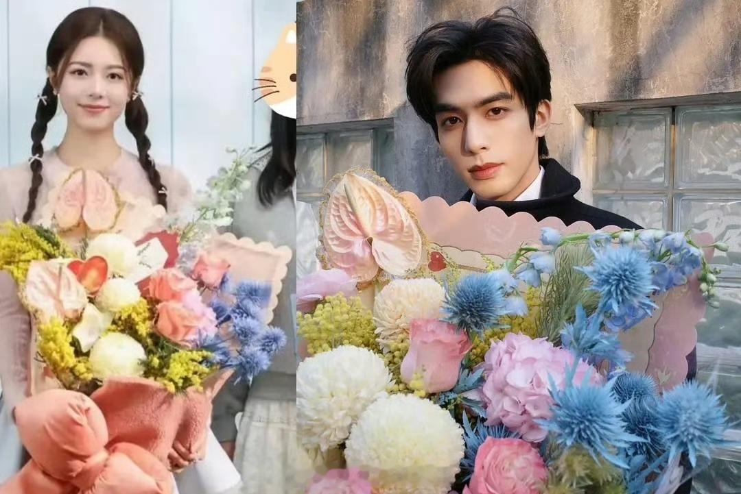 宋威龙赵今麦抱着同一束花今晚一起看骄阳似我吧 