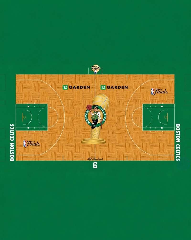 NBA总决赛地板有那味儿了如果凯尔特人闯入了总决赛，我们是不是就能看到这样的地板
