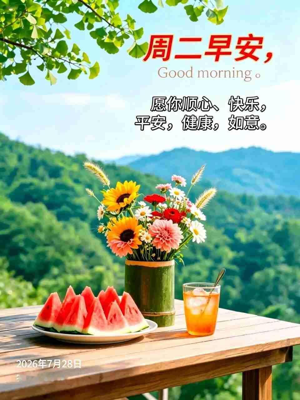 我的今日状态：😁轻松愉快
我这里的天气：🌤️多云