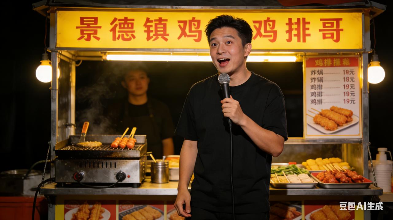 景德镇鸡排哥跨界脱口秀爆火！"人鸡交互"梗笑翻全场，烟火气才是流量密码
 
4月