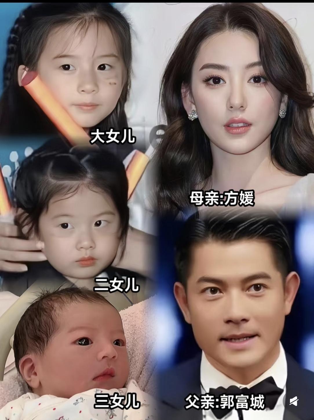 郭富城三胎生女，太漂亮了！

都在讨论生儿生女 只有我觉得这基因太好了，我第一次