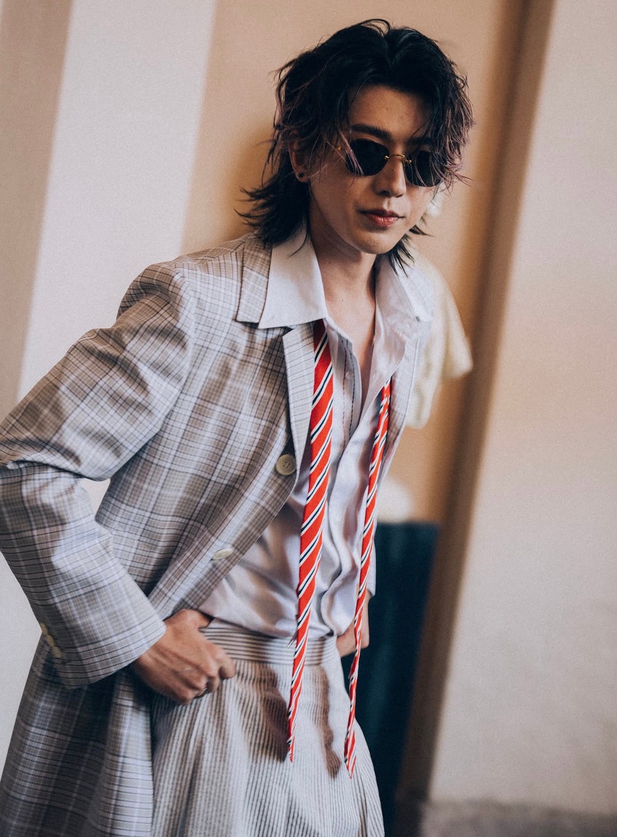 蔡徐坤 thombrowne cxk 蔡徐坤米兰时装周 Thom Browne摄
