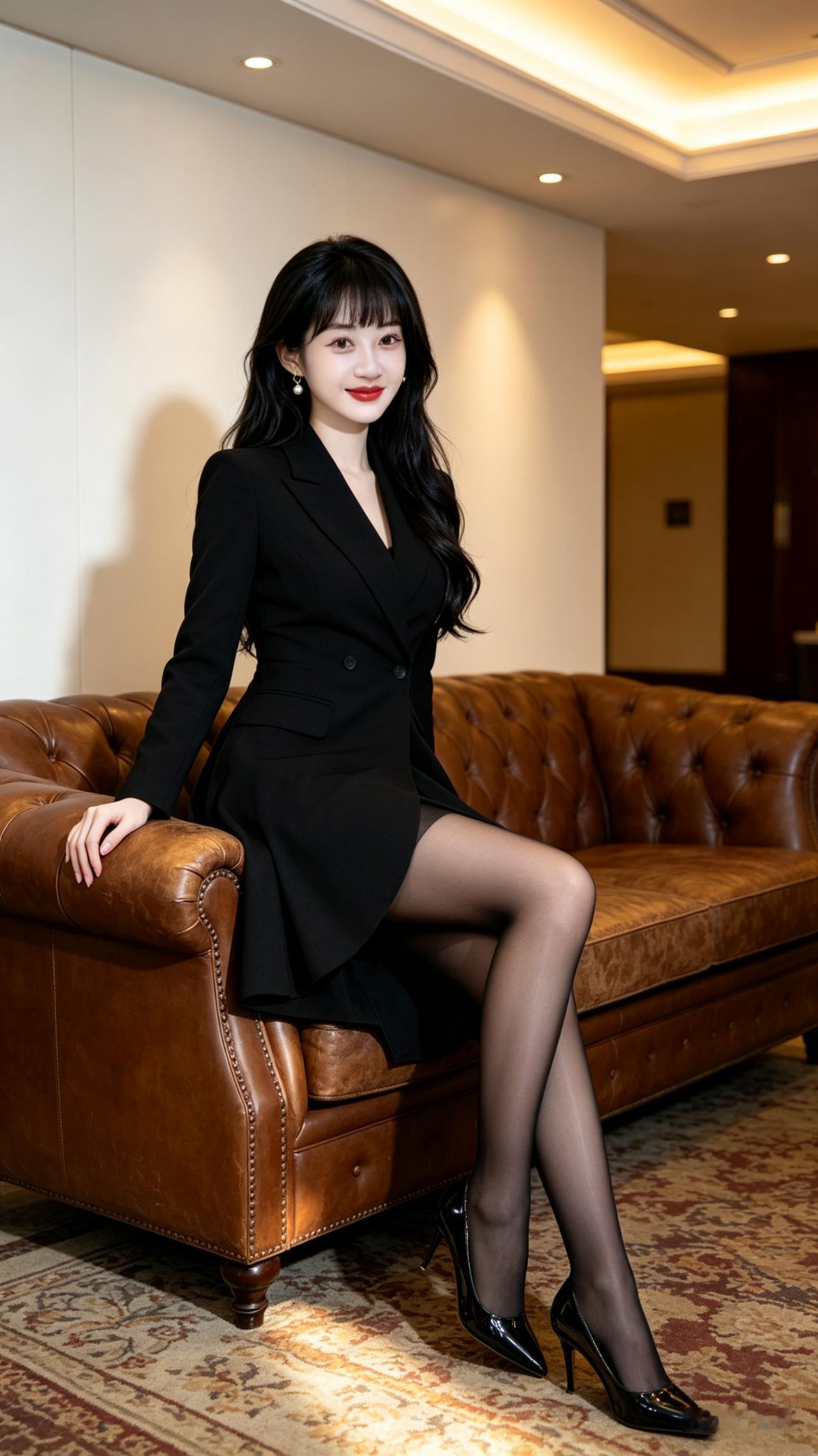 优雅黑裙，职场女性魅力十足！