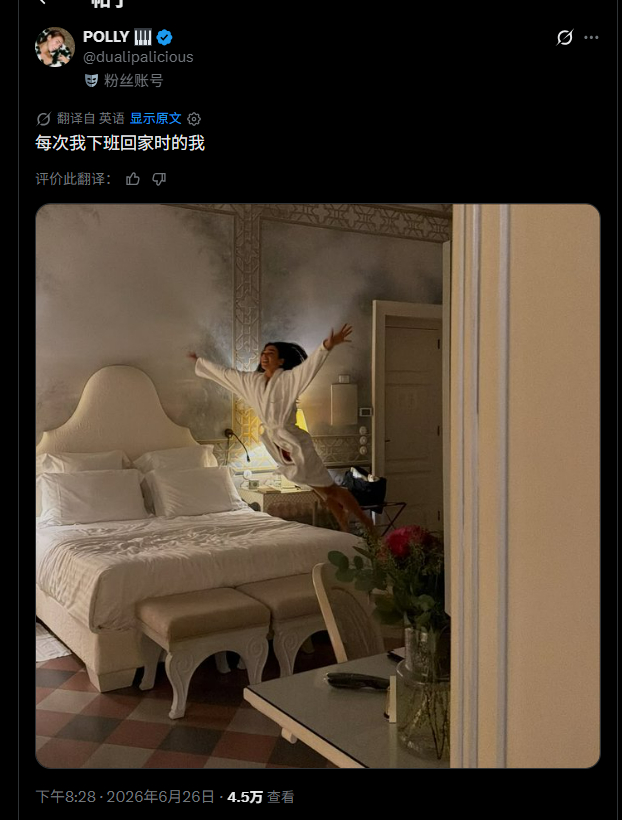 每次我下班回家时的我： 