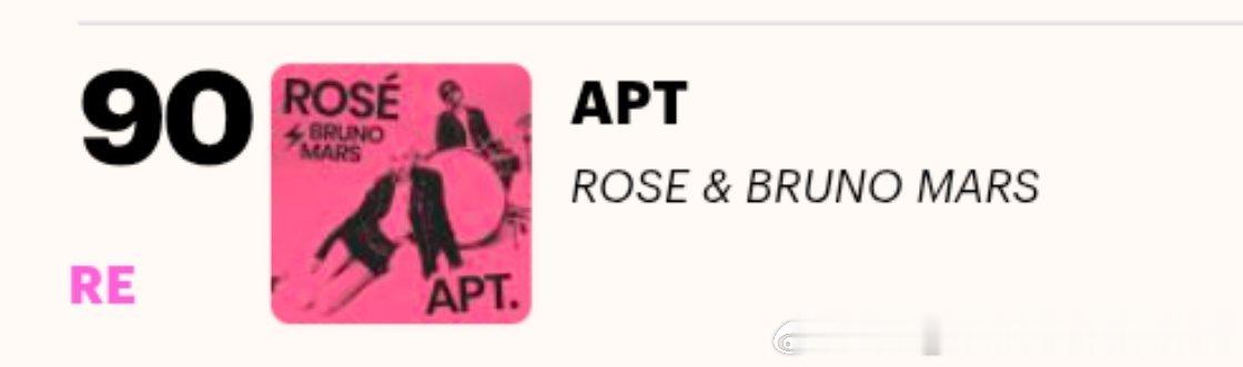 BLACKPINK🎉 【又回榜了】本周UK单曲榜「APT.」成功回榜，排名90