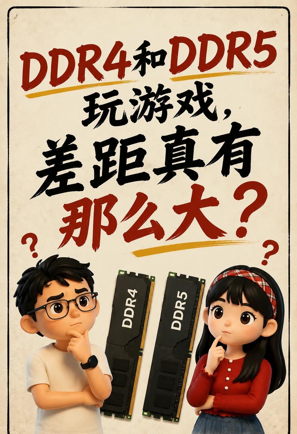 DDR4和DDR5玩游戏，差距真有那么大？DDR4 和 DDR5 都能玩游戏，实