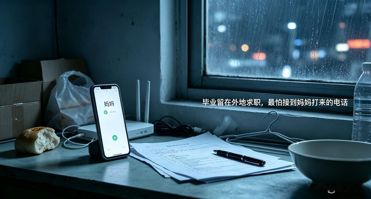 毕业留在外地求职，最怕接到妈妈打来的电话

手机在桌面震动。
 
屏幕亮起，备注