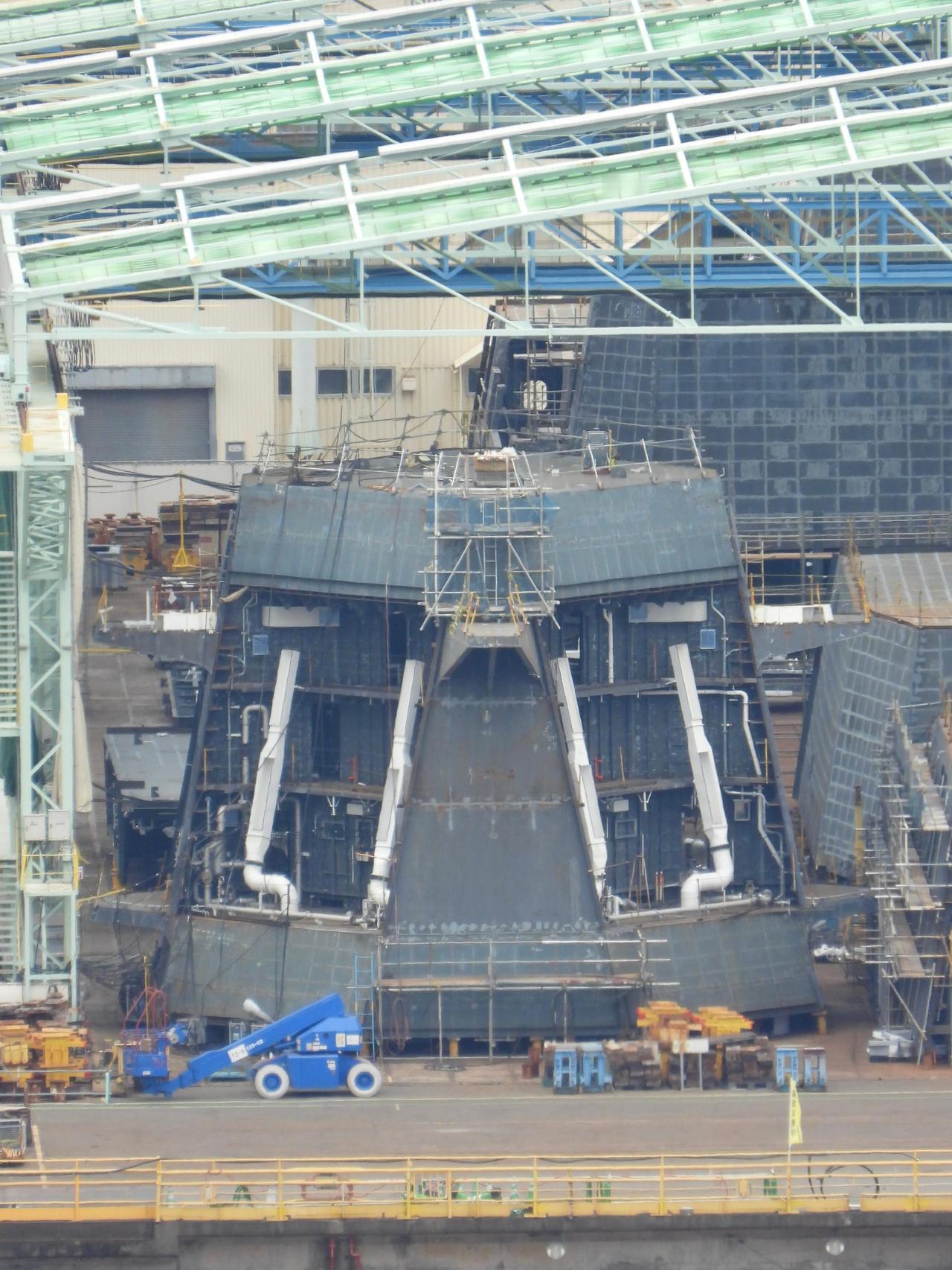 日本海上自卫队正在建造的“宙斯盾系统搭载舰”（ASEV）首舰CG-191，其AN