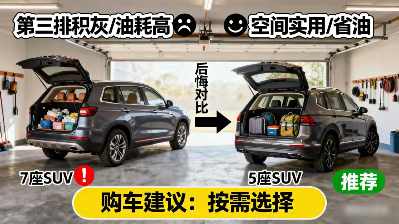 买车后悔瞬间：7座SUV真没那么“实用”

很多人买7座SUV时，都被一句话打动