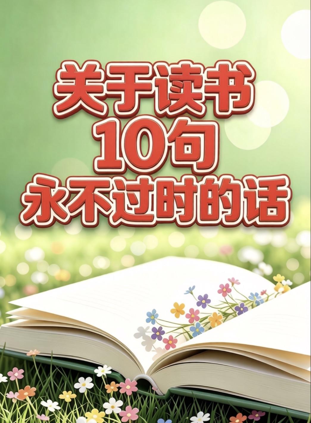 关于读书
10句永不过时的话

一、不读书的人用情绪决斗，
        读书