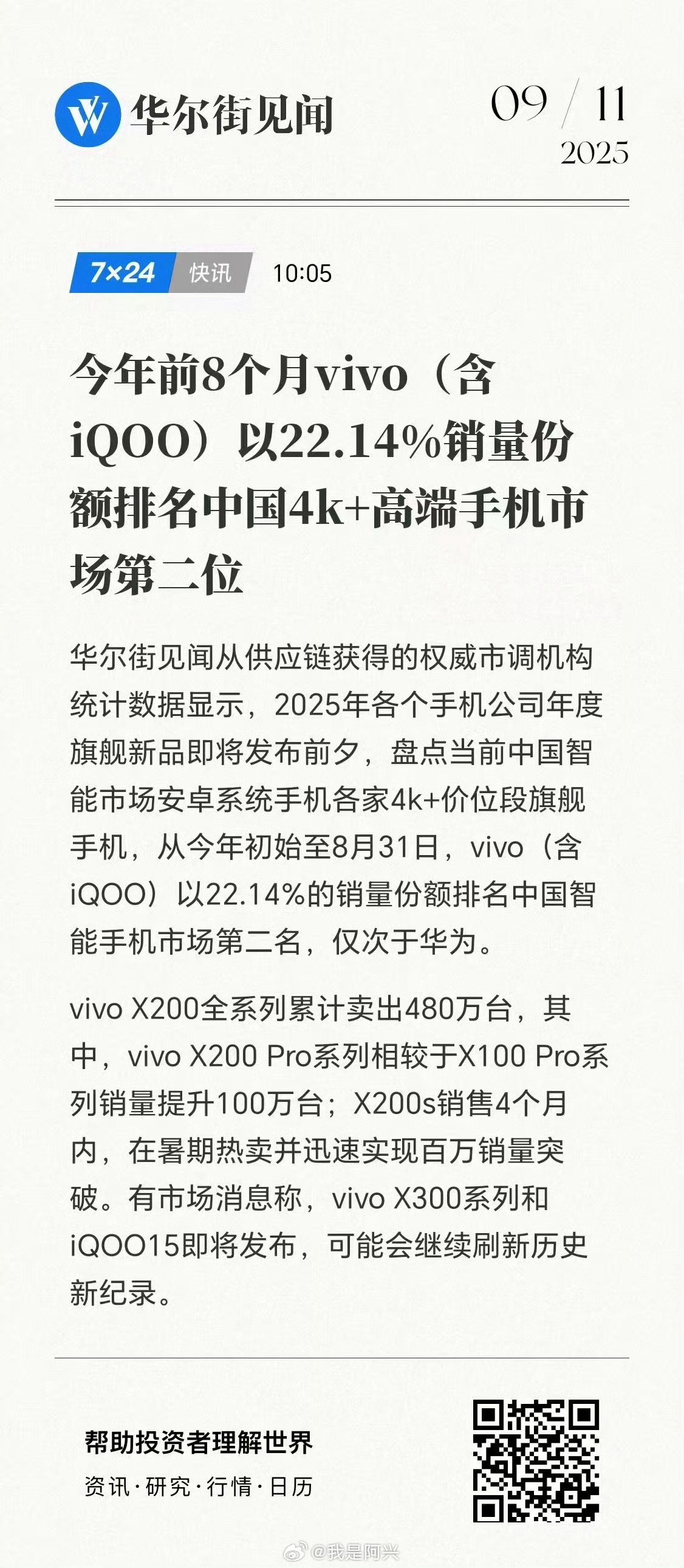 蓝厂的成绩是有目共睹的，期待蓝厂vivo X300系列再次取得好成绩。 这一切的