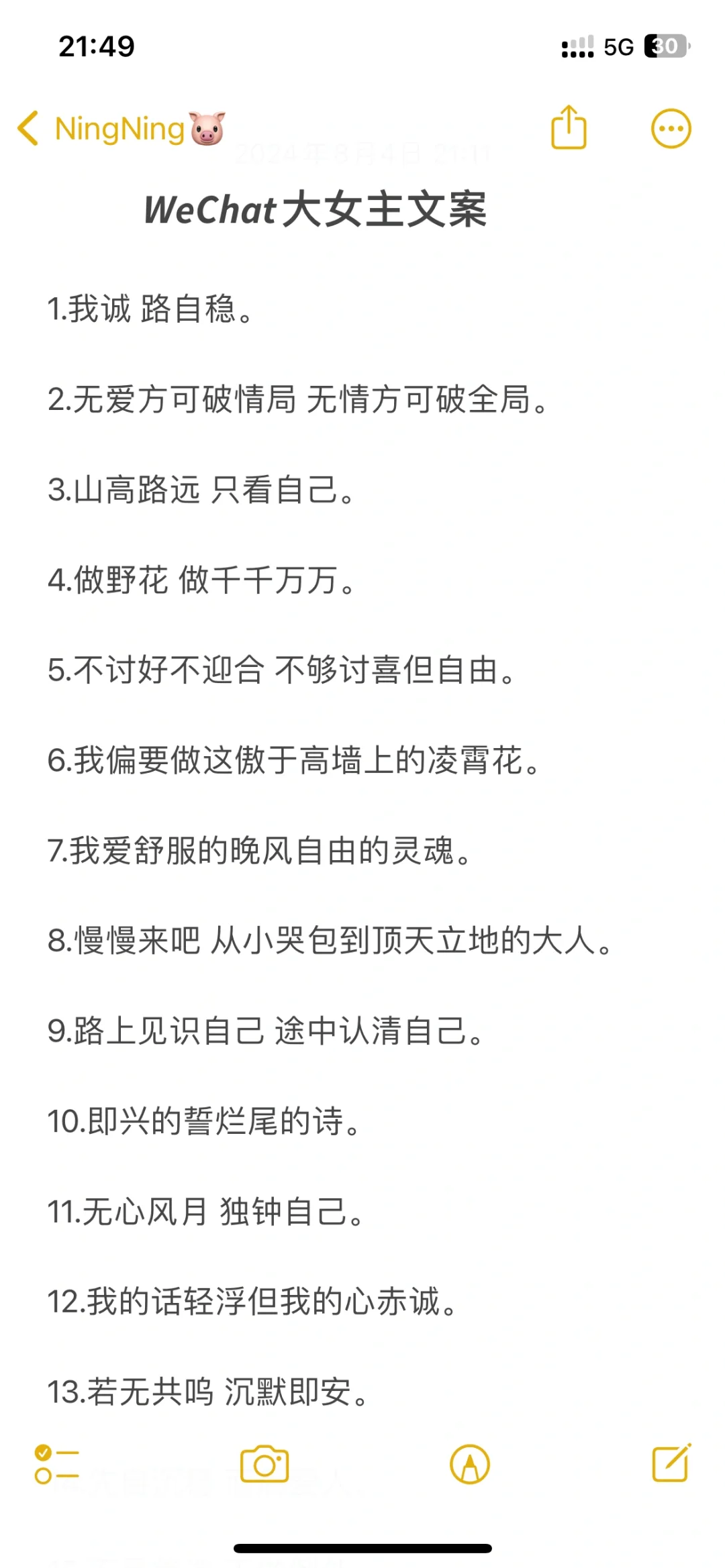 𝙒𝙚𝘾𝙝𝙖𝙩大女主文案
