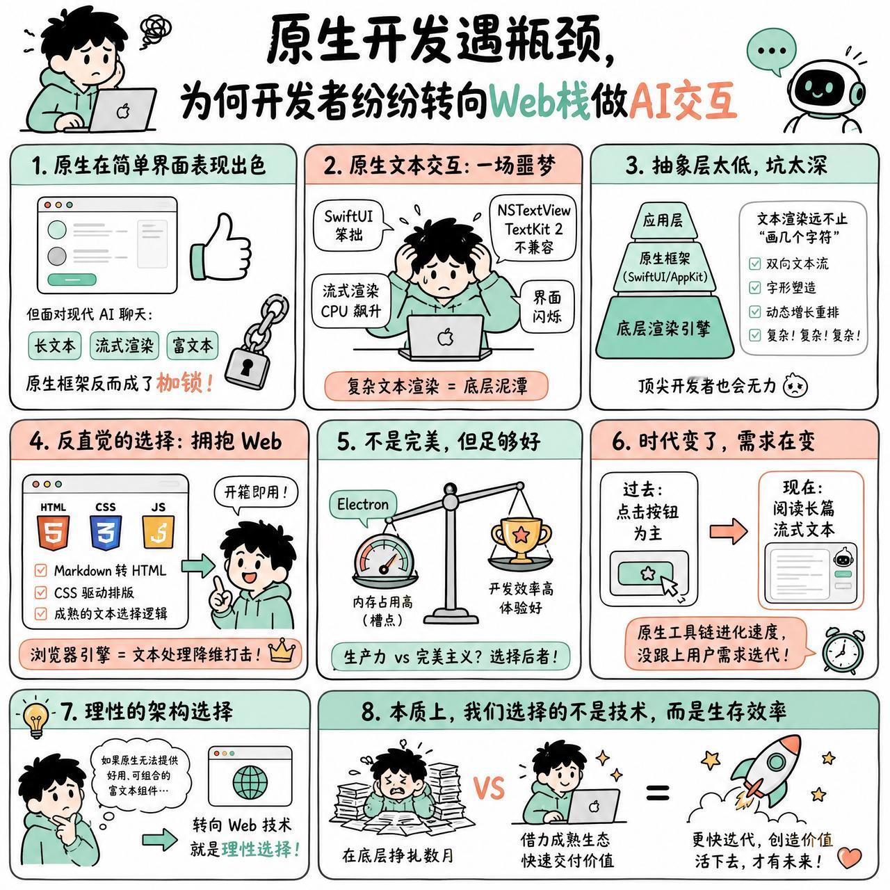 【原生开发遇瓶颈，为何开发者纷纷转向Web栈做AI交互】

快速阅读：原生开发在