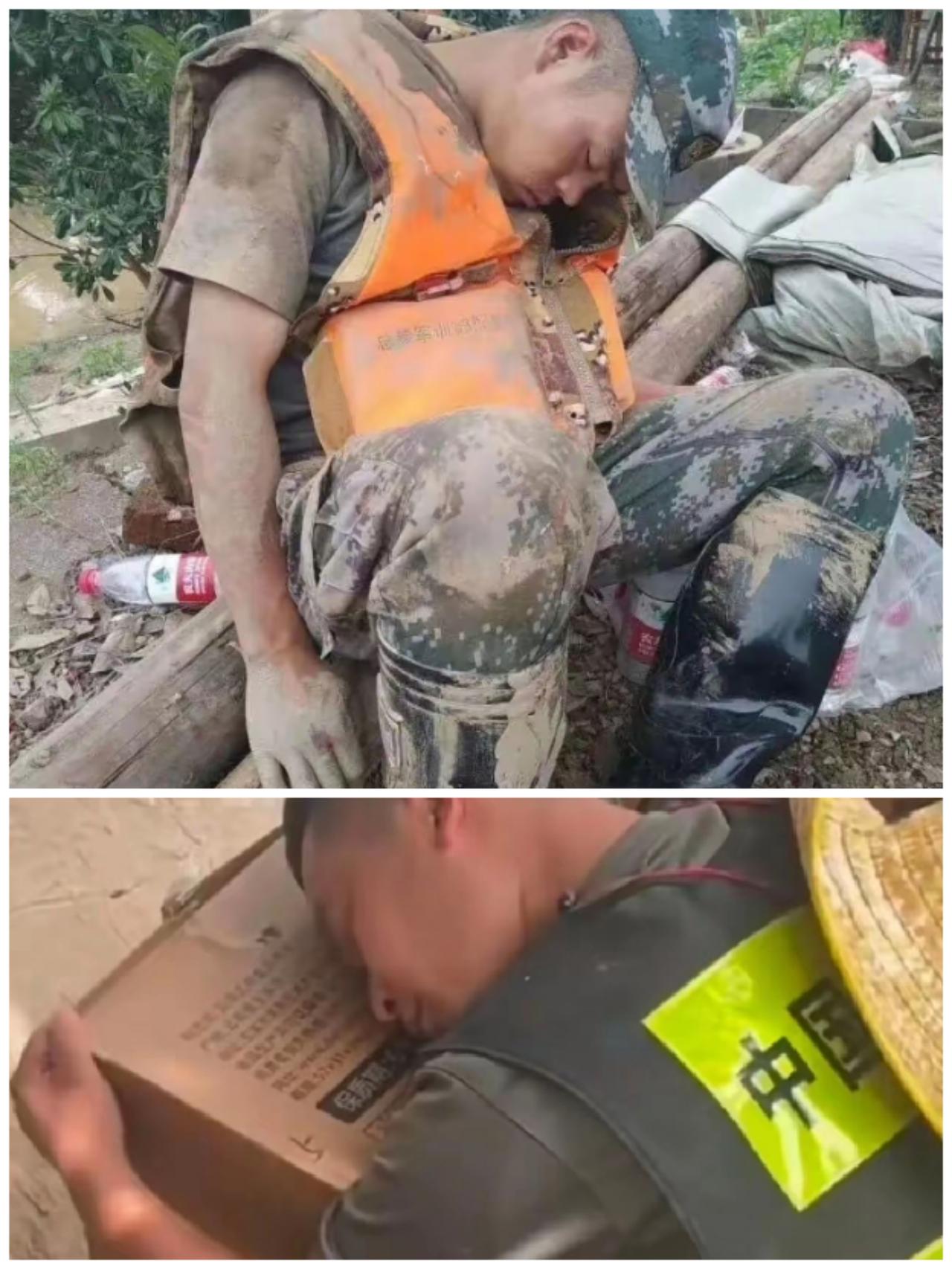 由衷向抗洪一线的人民子弟兵致以崇高敬意！

连日来，官兵们持续奋战防汛抢险一线，