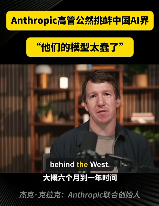 Anthropic联合创始人：中国AI落后西方半年到一年，"模型太蠢"暂无失控风险