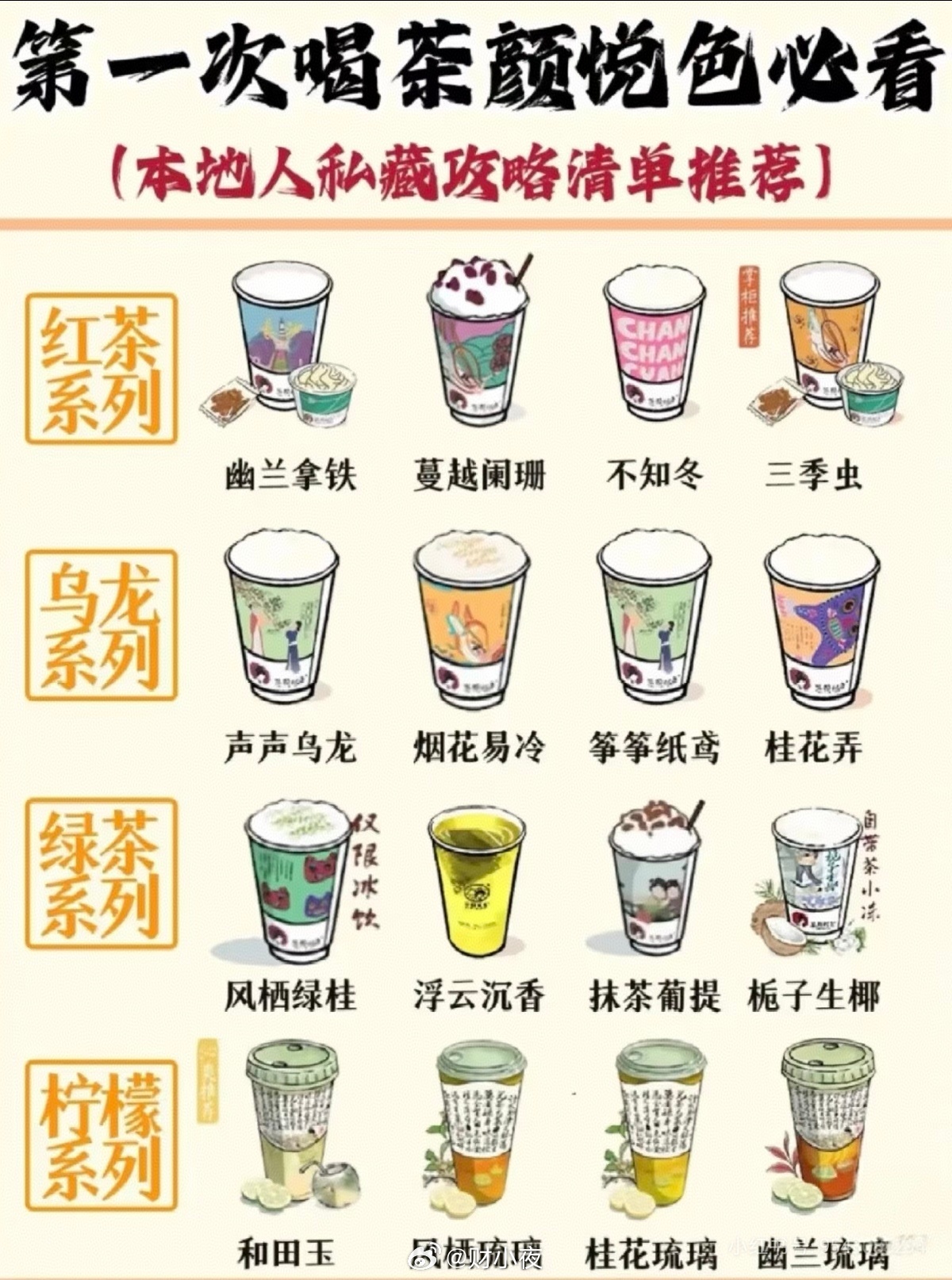 茶颜悦色我就在无锡喝过一次外卖小小夜前几天放学回来，一脸惊魂未定地说同学拿蟑螂吓