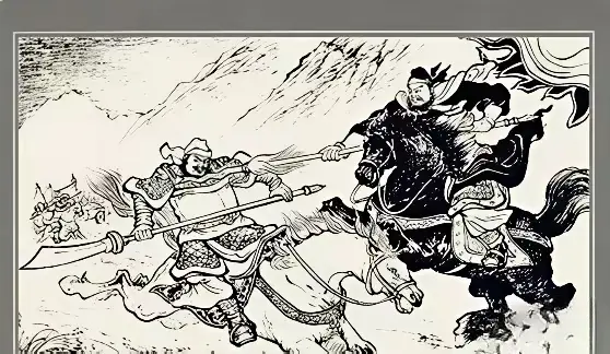 “尔等不自量力，前来送死，休怪某家刀下无情！”两军对垒，有一将白马钢刀...