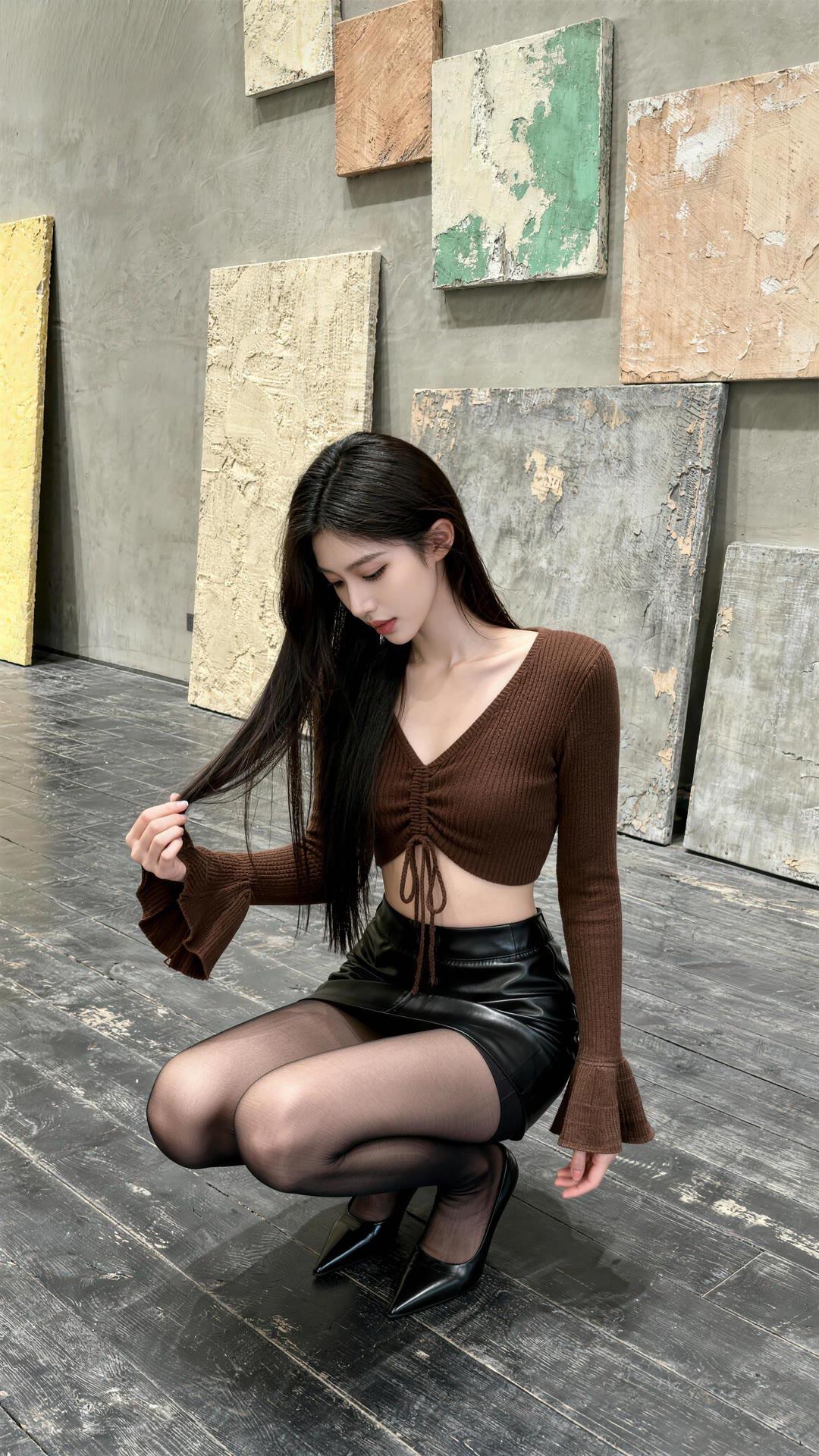 甜美小仙女的穿搭丝袜高跟鞋