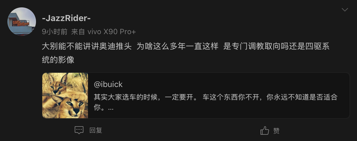 一位哥们让我聊聊奥迪“推头”，我说点个人理解。首先是，市面上你能买到的市售车，在