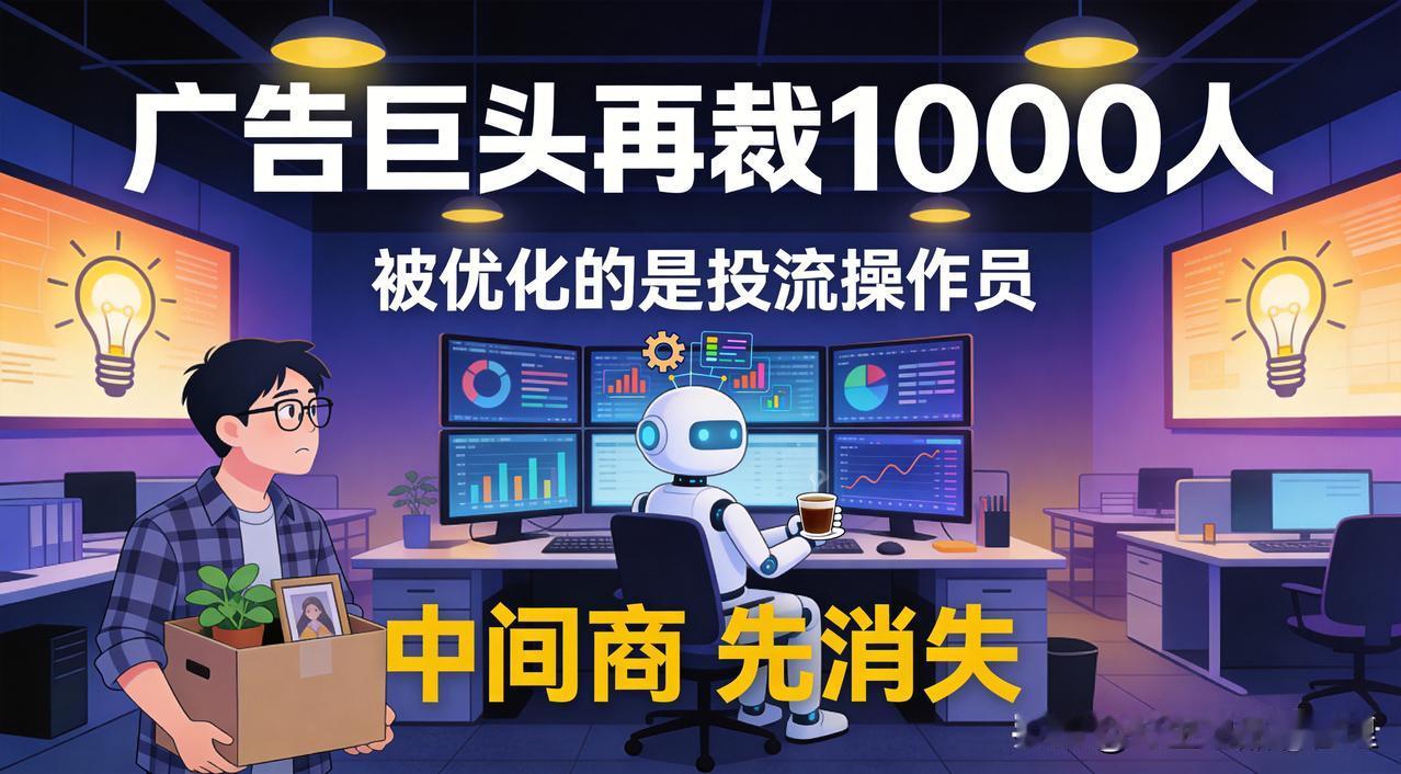 广告巨头再裁1000人：被优化的不是广告人，是"投流操作员"
9月1日，全球广告