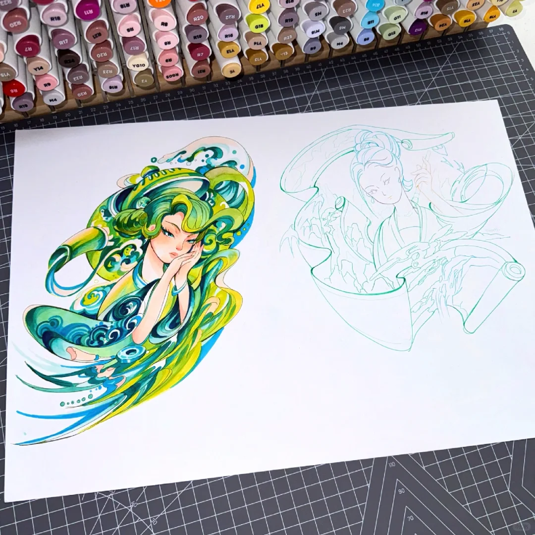 马克笔手绘｜创意人物素材组合表现