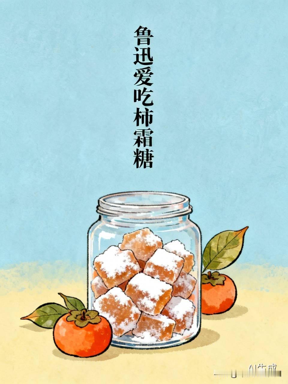 之前读《朝花夕拾》还以为鲁迅写爱吃柿霜糖是随手的小调侃，直到鲁迅长孙周令飞出来证