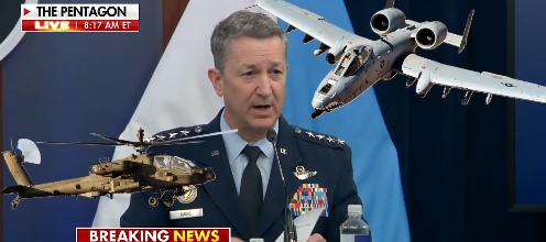 丹·“Razin”凯恩将军透露，A-10“疣猪”攻击机和阿帕奇武装直升机正被用于