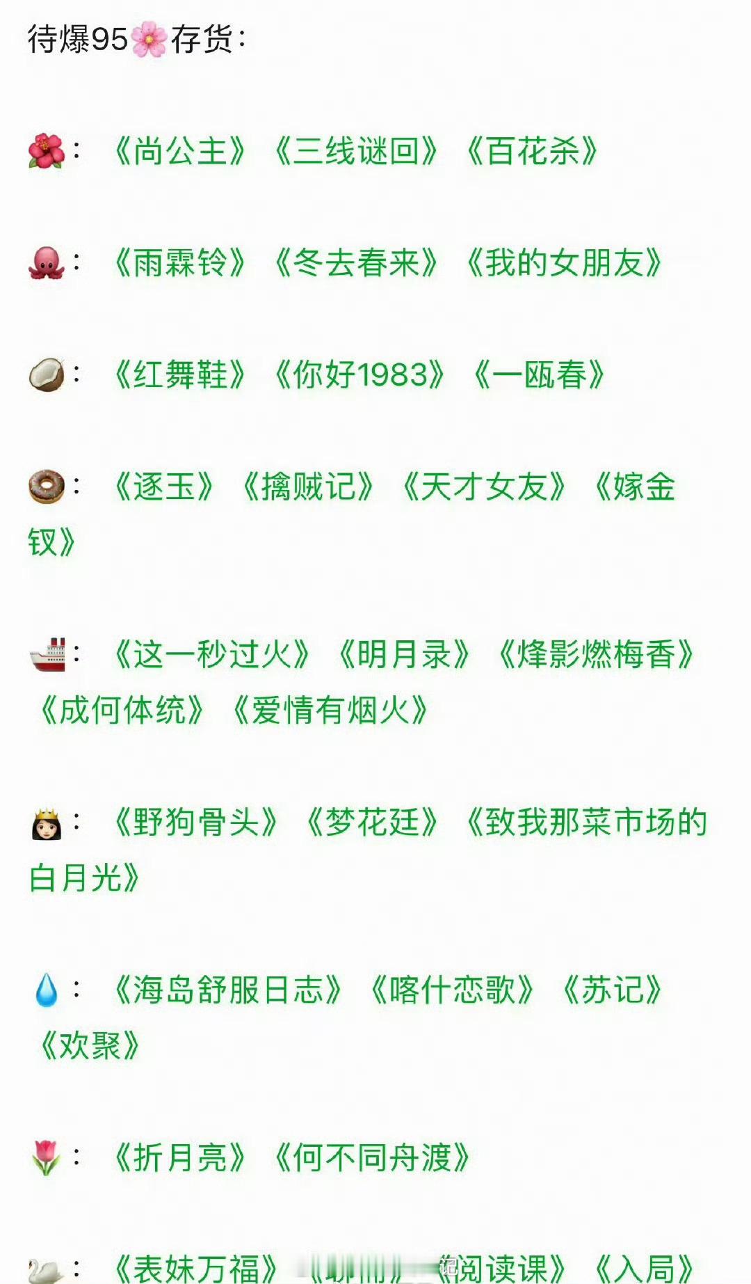 内娱95🌹待播作品一览🈶，买股这么久，大家都看好哪部剧？95🌸这波谁能成功