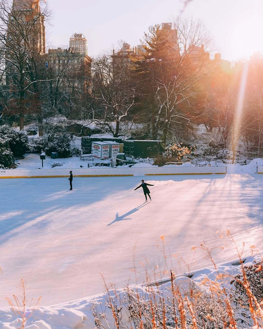 大雪中的纽约中央公园，真漂亮雪景 ​​​