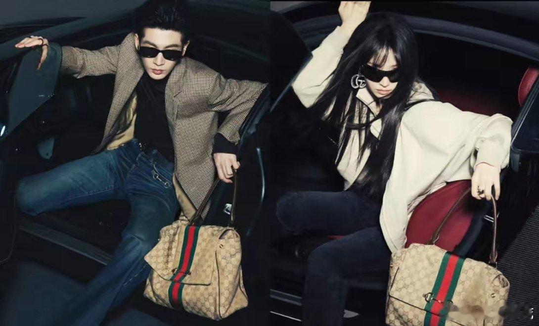 品牌方真会玩，田曦薇张凌赫明明分开拍的，愣是给你P得像隔空订婚，据说两家经纪人电