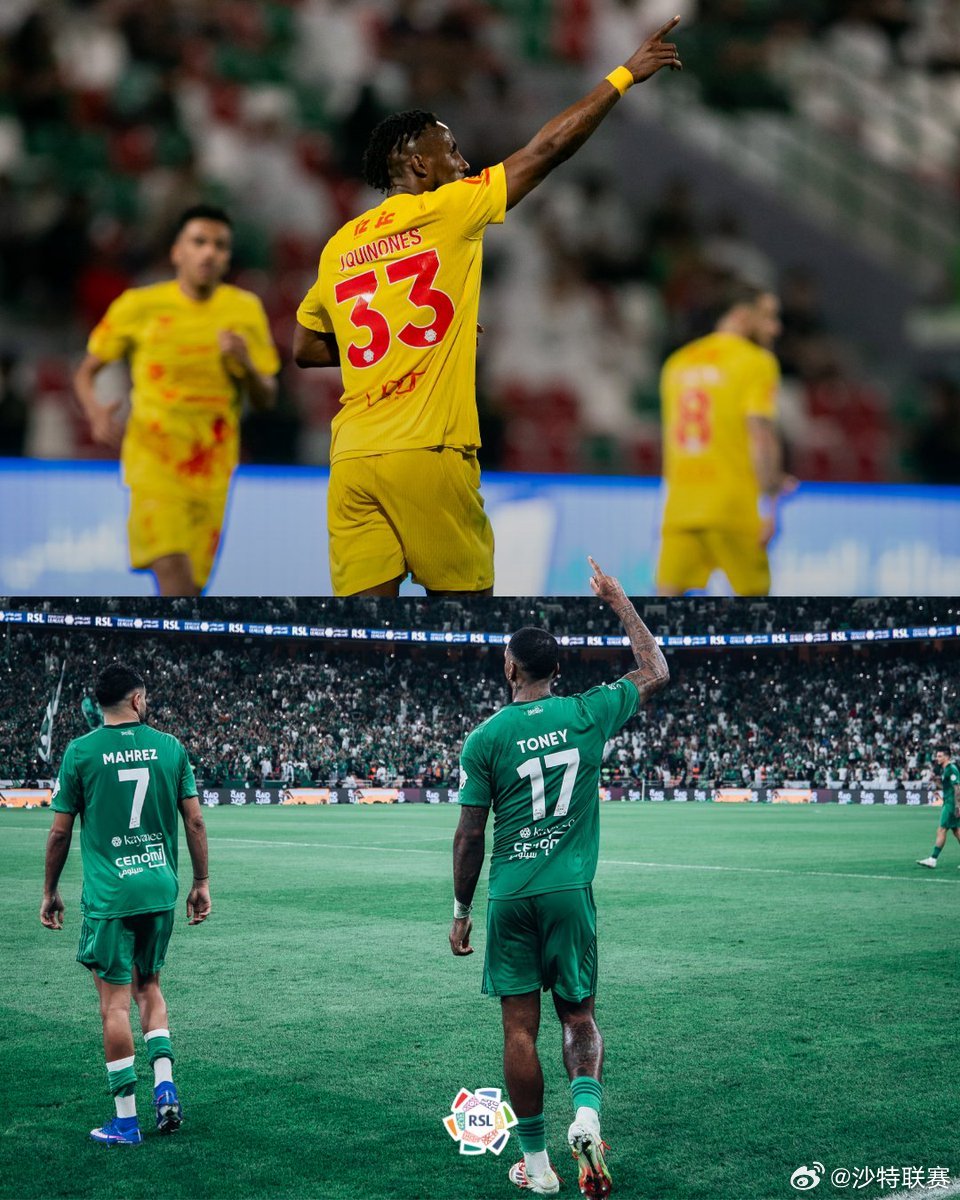 基尼奥内斯33⚽️伊万-托尼32⚽️沙特联赛史上首次单赛季有两名球员打进30球以