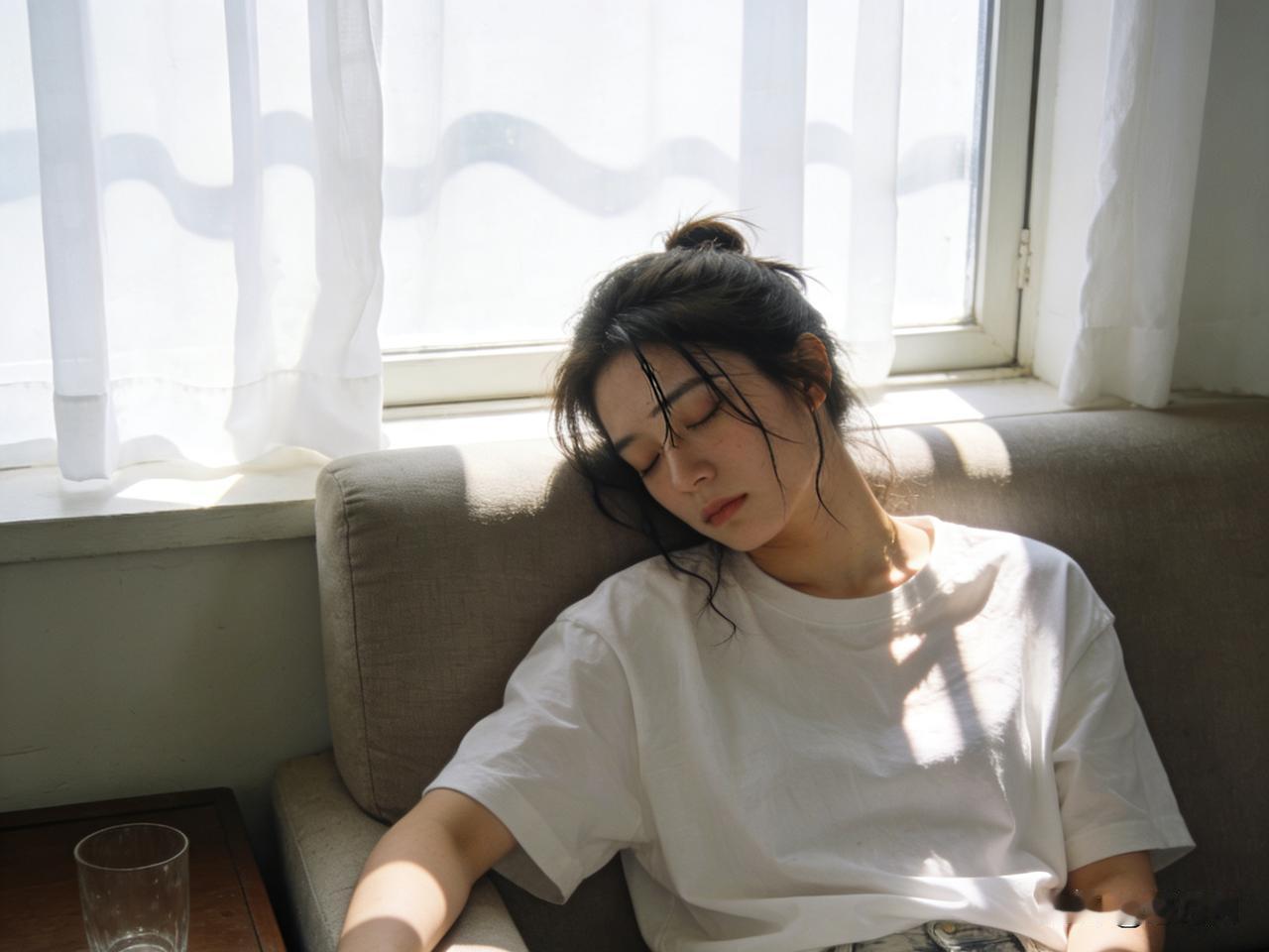 倦意是无声的絮语
 
指尖还悬着未散的字句，眼睑却悄悄坠了铅。
 
窗外的风掠过