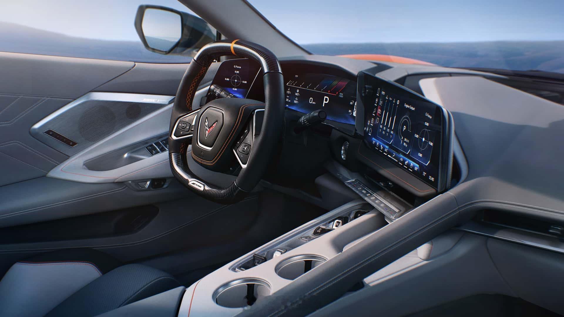 Corvette C8内饰改款2026款Corvette取消原纵向按键布局。空调