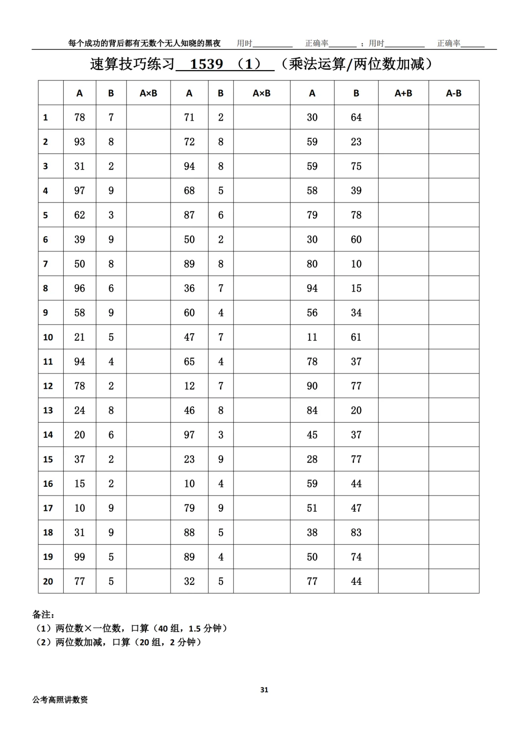 资料分析速算练习1539