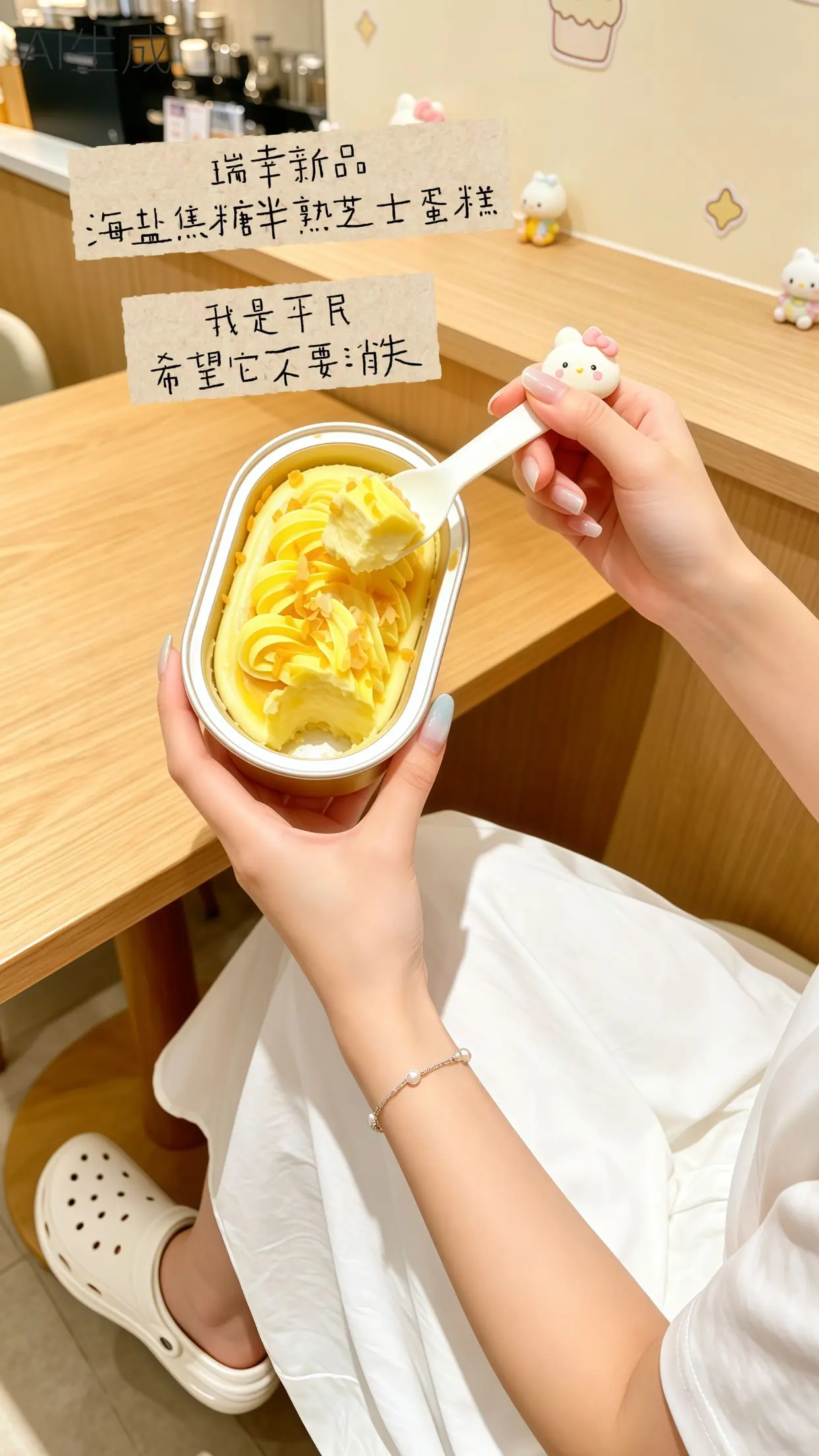 瑞幸新品 海盐焦糖半熟芝士蛋糕