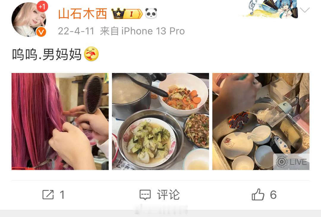 翻了一下以前的微博，好有意思好活跃，对比现在的自己感觉像是一具尸体男妈妈依旧是那