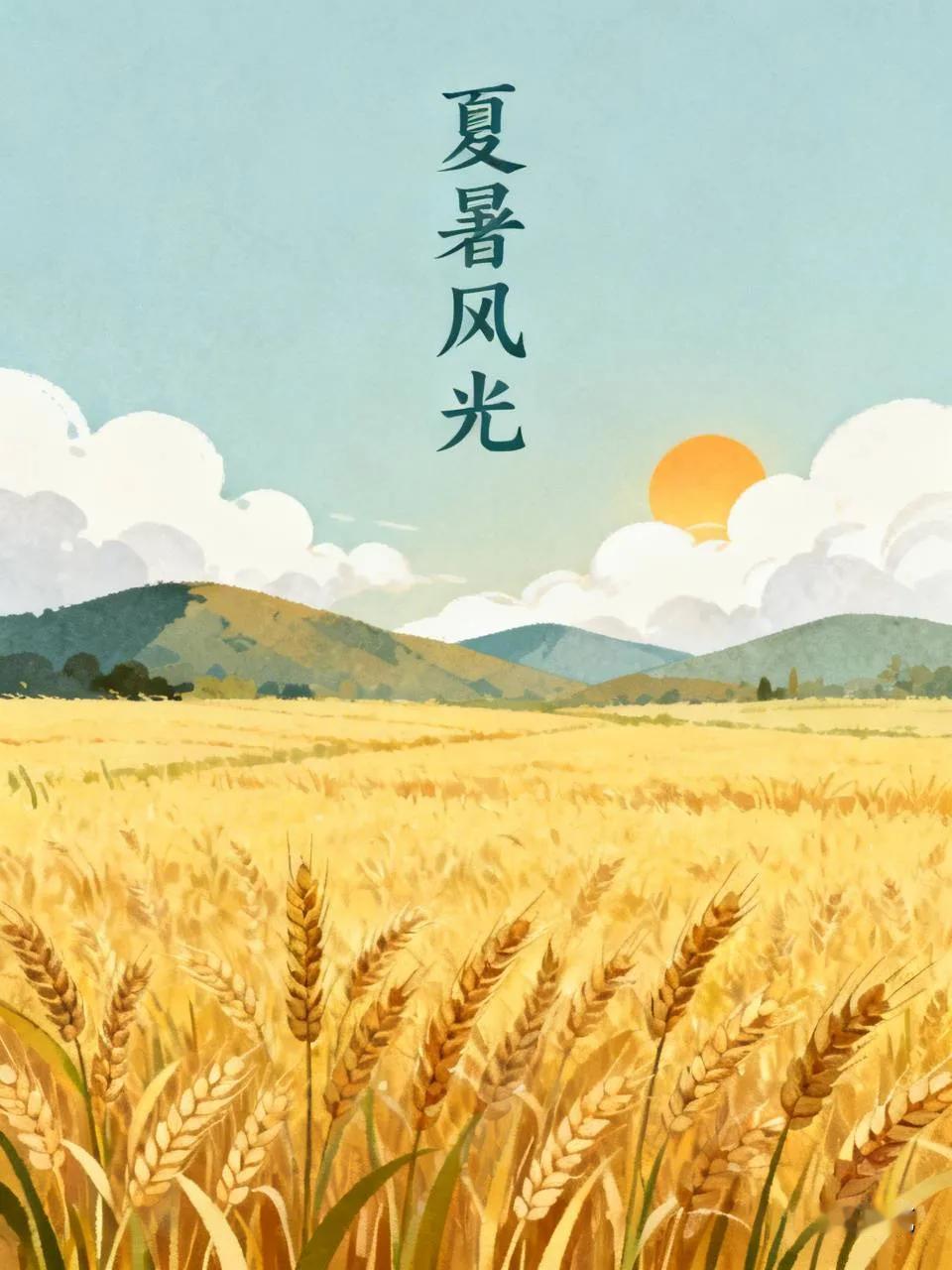 出上：秋知霜临冬将至，
对下：夏懂雨骤署相连。