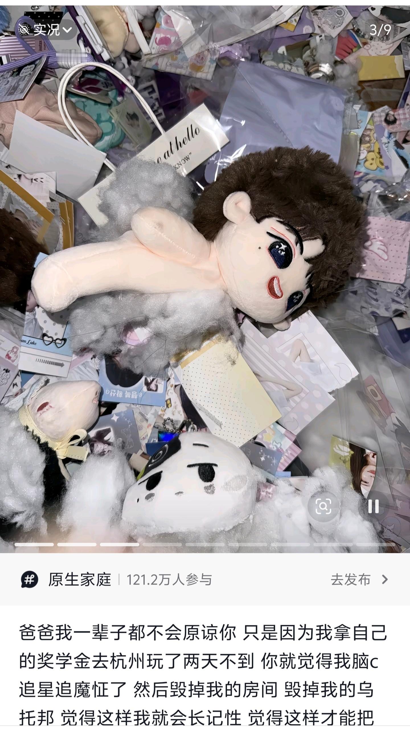 🫘上一个女生因为拿自己的奖学金去杭州玩了两天，结果她爸觉得她追星魔怔了，把她房