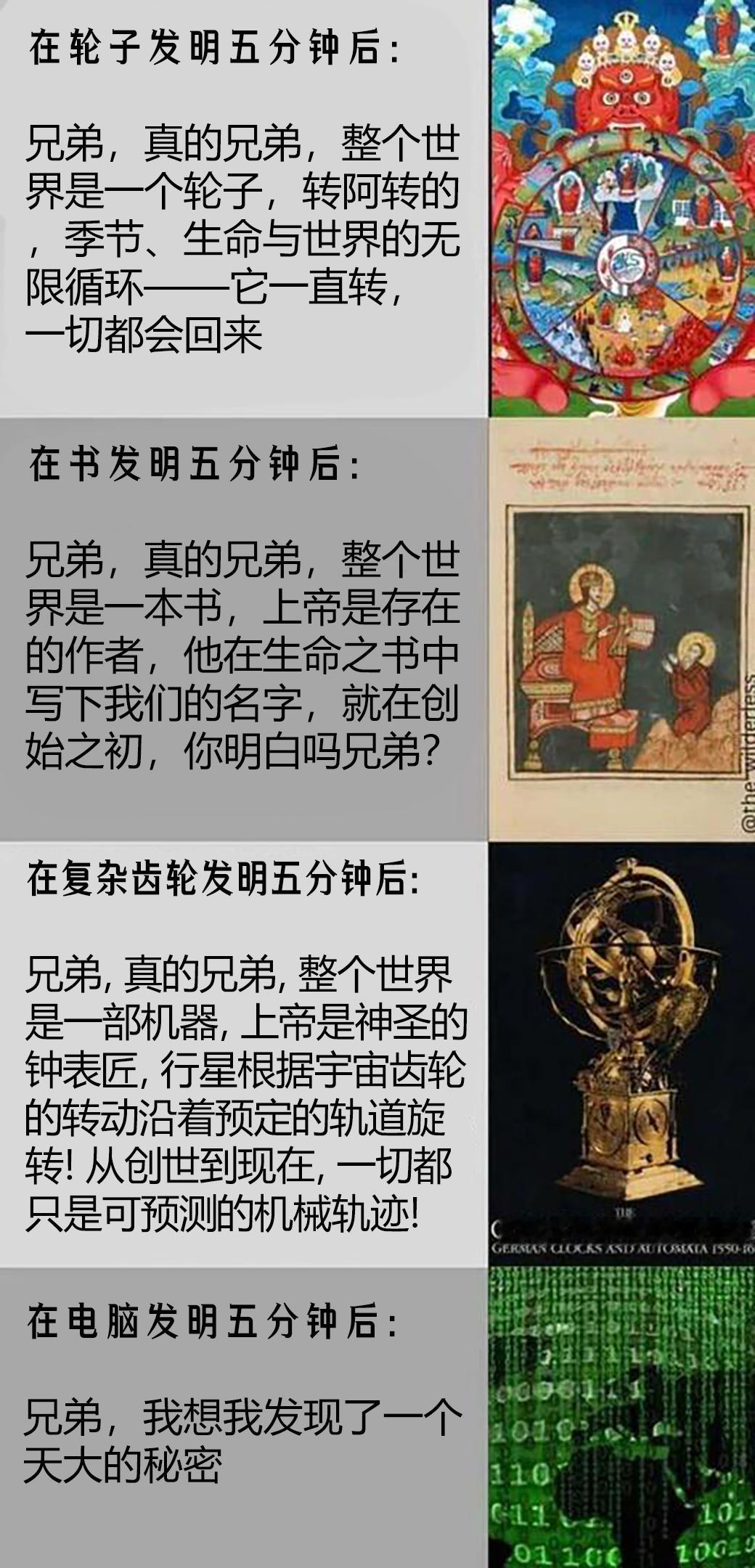 西方哲学的历史，说白了就是有个人突然冒出一句“要是万物都是由水构成的呢”，然后大