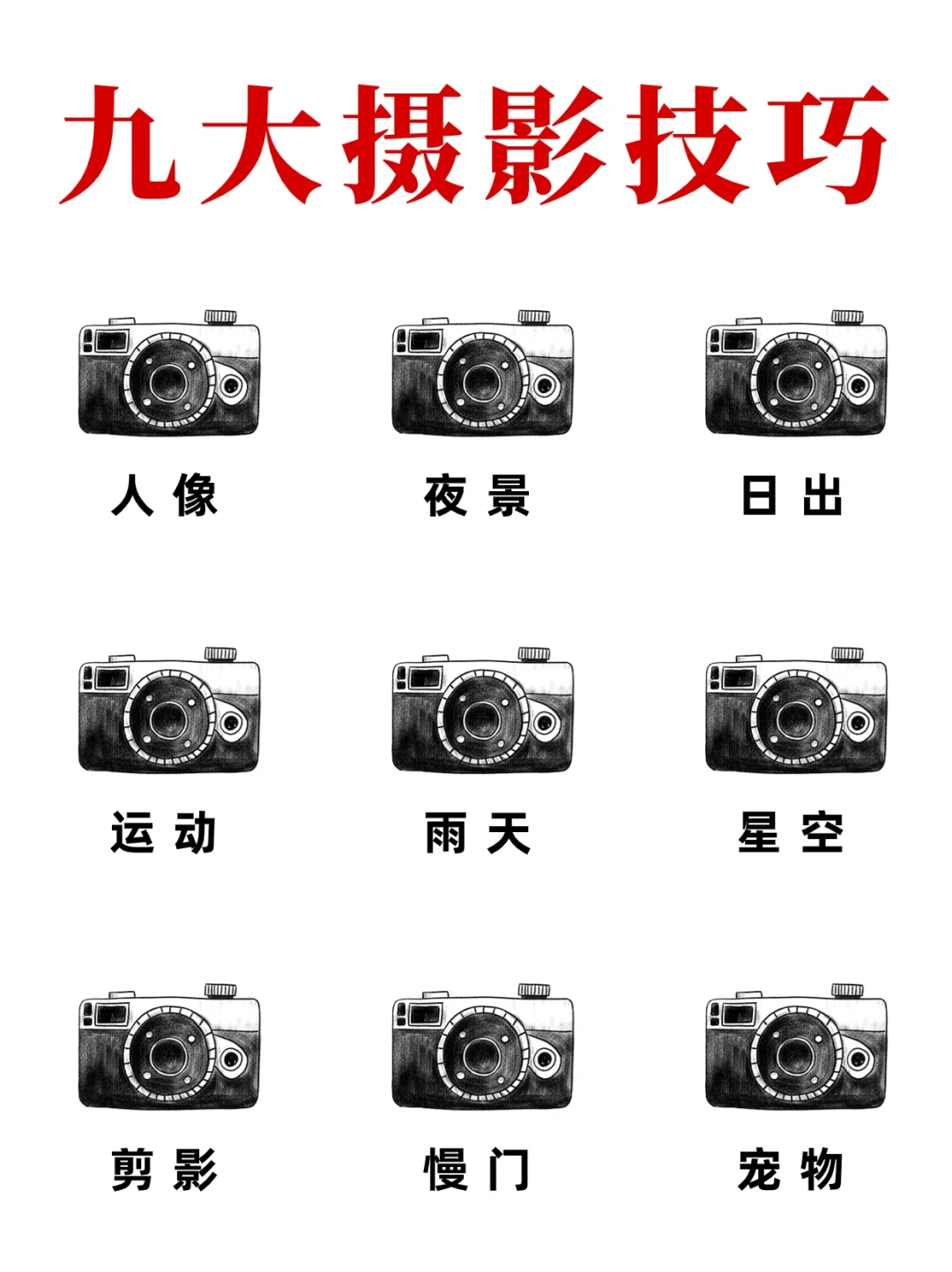九大场景摄影技巧，小白也能轻松看懂📸