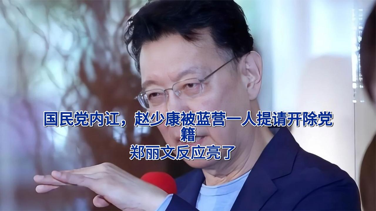 国民党内讧，赵少康被蓝营一人提请开除党籍，郑丽文反应亮了