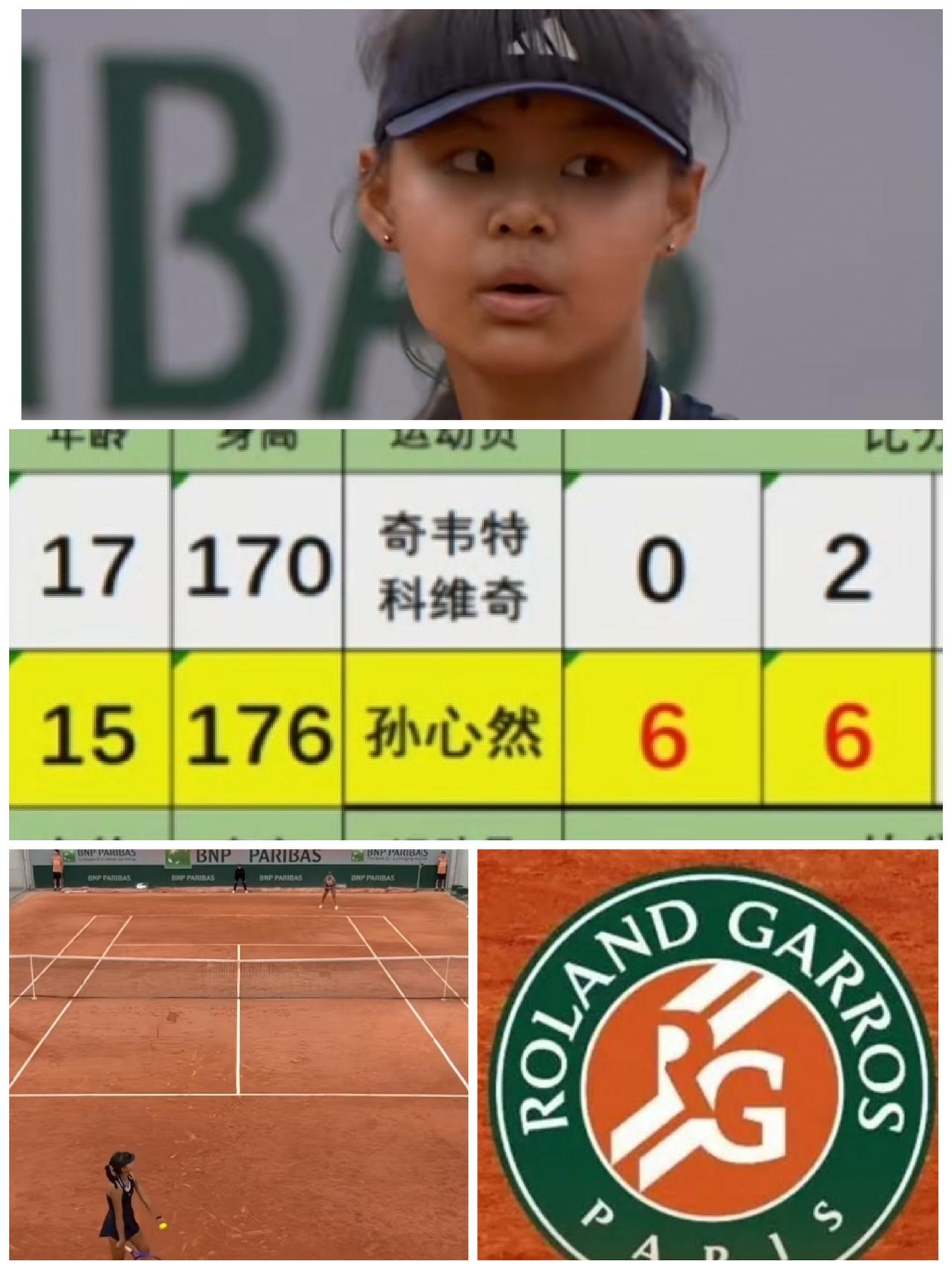 2026跟着网球🎾环游世界
     26法网青少年赛场，由于有中国🇨🇳小