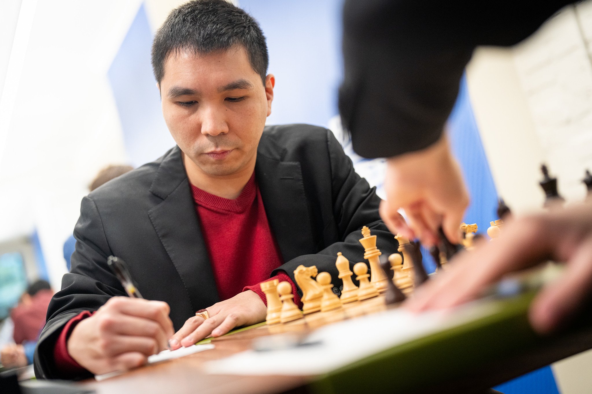 国际象棋 【2026美国锦标赛】第十轮：男子组，苏伟利、熊奕韬、梁世奇各取一白棋